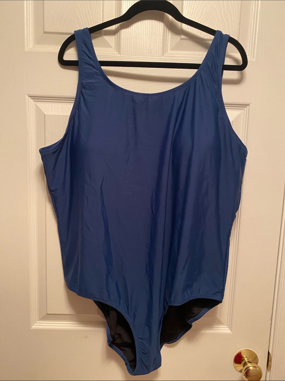 Classic Solid Blue One-Piece Swimsuit…size 4X